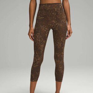 lululemon Align™ High-Rise Pant 25" Lined Truleopard MAX Brown Multi size 6